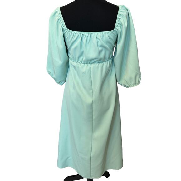 * New ~ VELVET TORCH ~ Green Puff Sleeve Midi Dress Size XS NORDSTROM - Picture 2 of 5